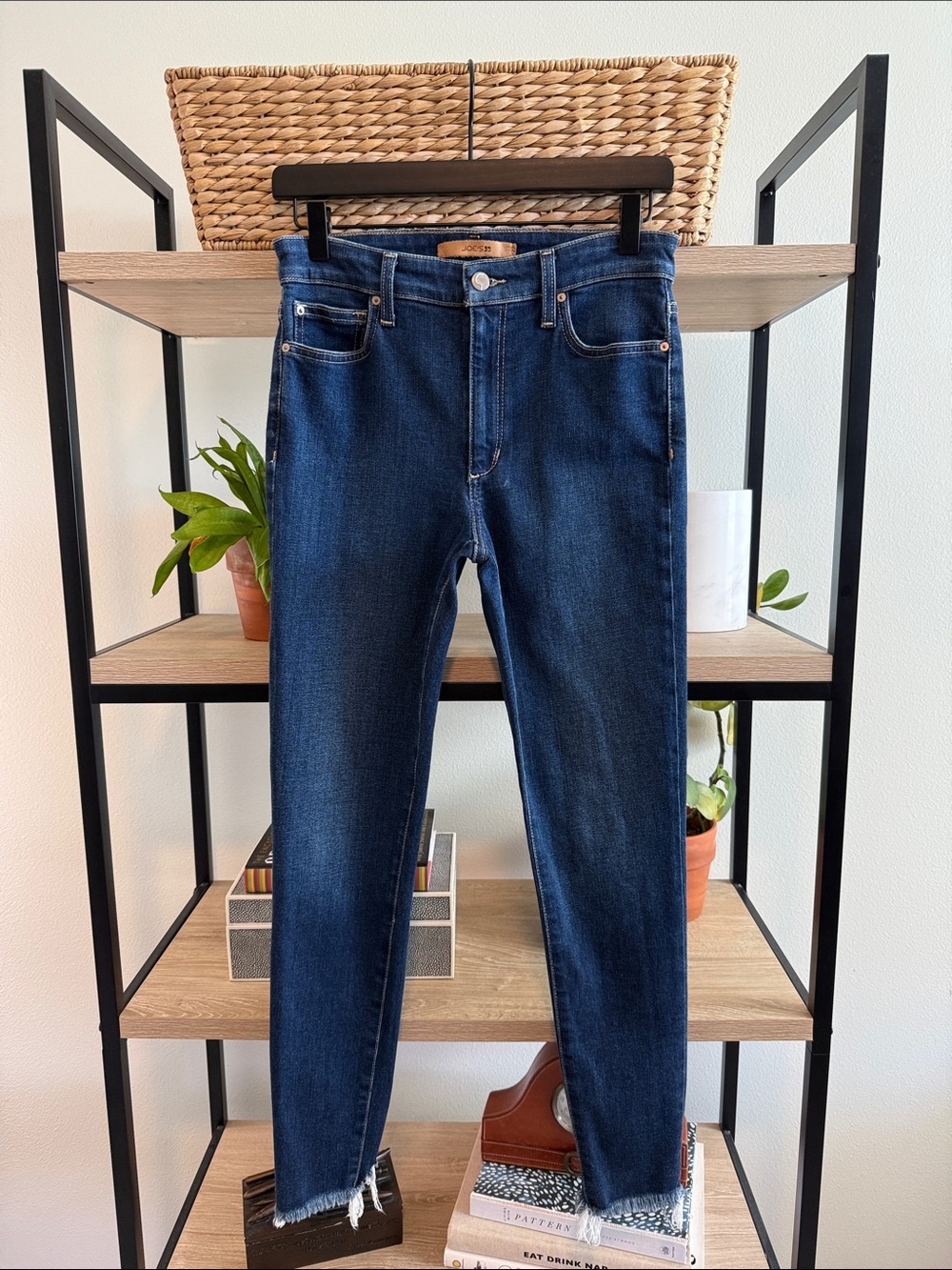 Joe’s The Charlie High-Rise Skinny Ankle Raw Fray Hem Jeans, 27